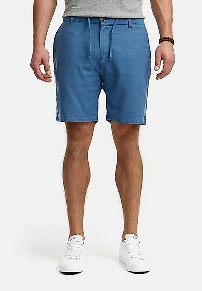 Indicode Chinoshorts INErwil aus Leinen-Mix mit dezenter Fischgrätoptik günstig online kaufen