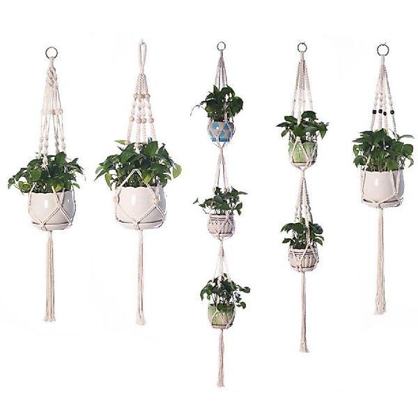 Coonoor Dekohänger Makramee Blumenampel, Blumentopf Pflanzen günstig online kaufen