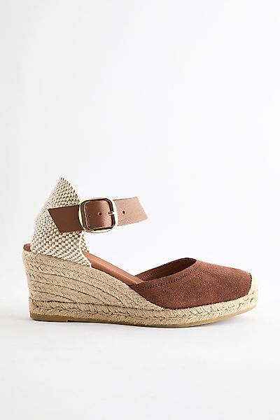 Next Forever Comfort® Leder-Espadrilles mit Keilabsatz günstig online kaufen