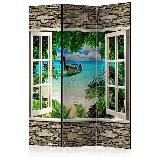3-teiliges Paravent - Tropical Beach [room Dividers] günstig online kaufen