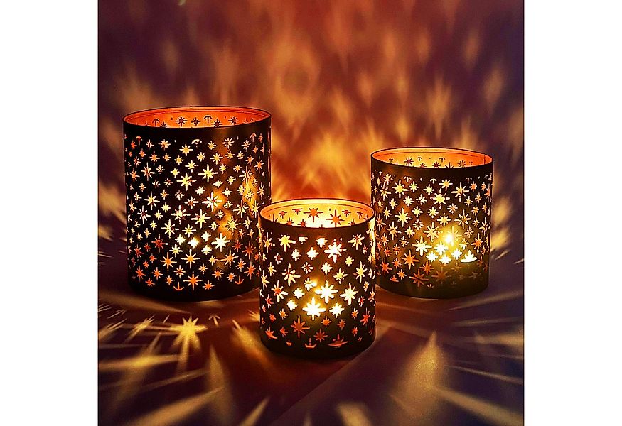 Marrakesch Orient & Mediterran Interior Teelichthalter 3er Set Orientalisch günstig online kaufen