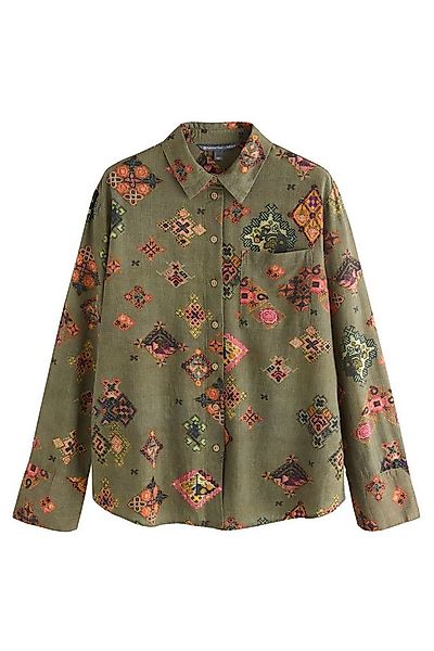 Next Langarmhemd National Trust x Next Langarmhemd mit Geo-Print (1-tlg) günstig online kaufen