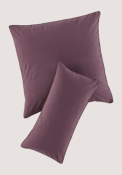 hessnatur Perkal Kissenbezug aus Bio-Baumwolle - lila - Größe 40x80 cm günstig online kaufen