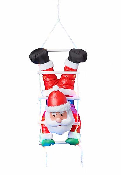 BONETTI LED Dekofigur "Weihnachtsmann kopfüber" mit 30 bunten LEDs, Weihnac günstig online kaufen