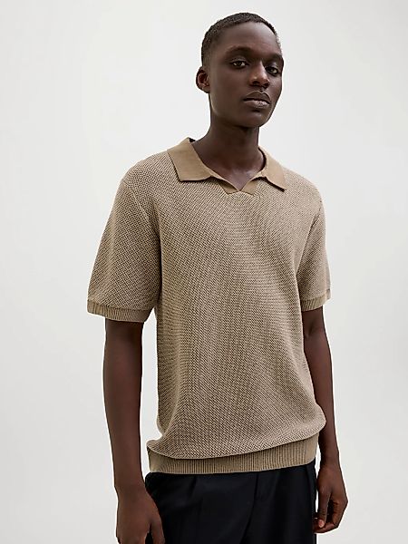 Jack & Jones Rundhalspullover "JPRCCEASTON KNIT SPLIT NECK SS SN" günstig online kaufen