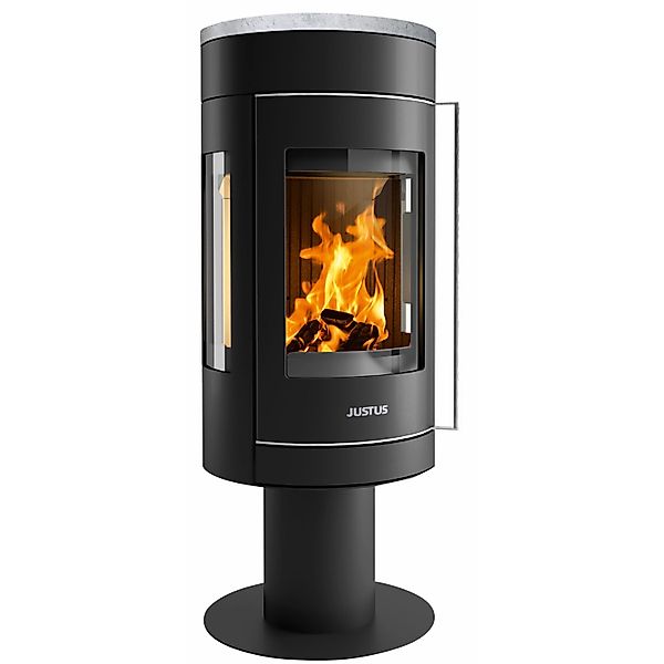 Justus Meva Kaminofen Speckstein Schwarz 5,5 kW günstig online kaufen