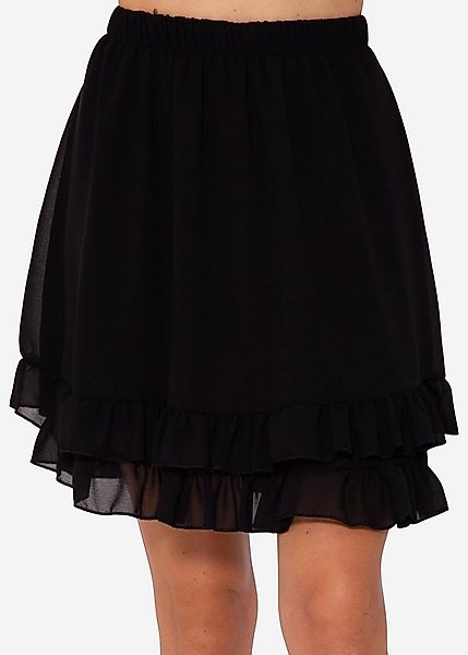 SASSYCLASSY A-Linien-Rock Kurzer Volant-Rock für Damen Leichter Rock im Blu günstig online kaufen