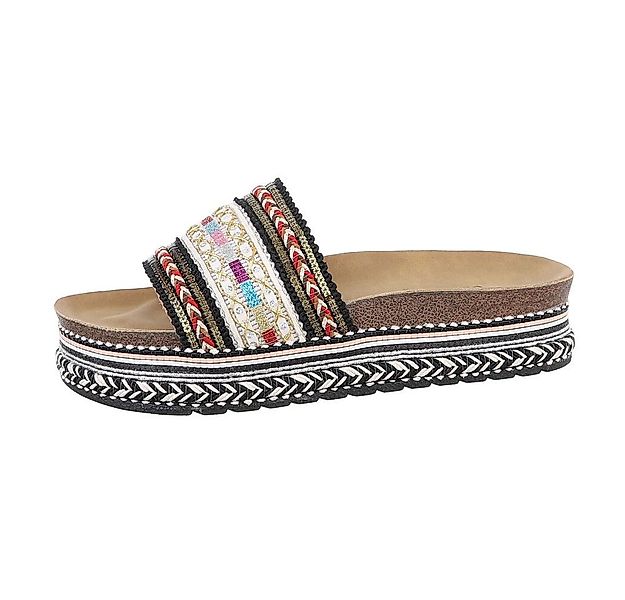 Ital-Design Damen Mules Freizeit Plateausandaletten (85960239) Flach Pantol günstig online kaufen