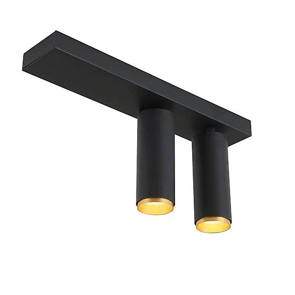 LOOM DESIGN LED-Deckenstrahler X-Beam, 2-flg., schwarz günstig online kaufen