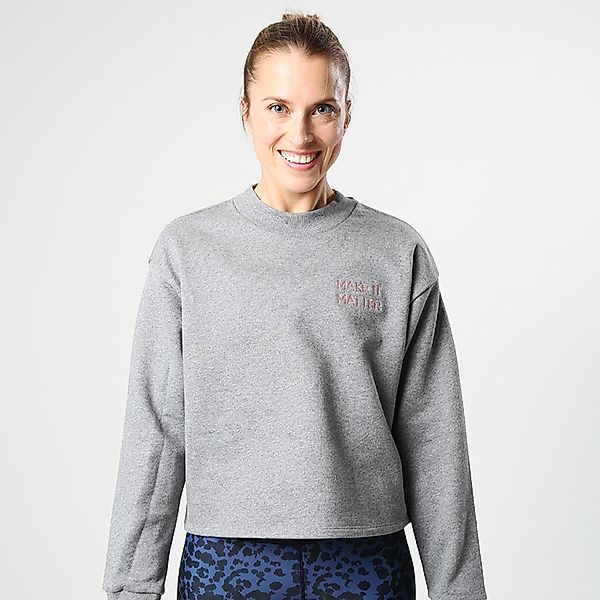 Sweatshirt Make It Matter In Grau günstig online kaufen