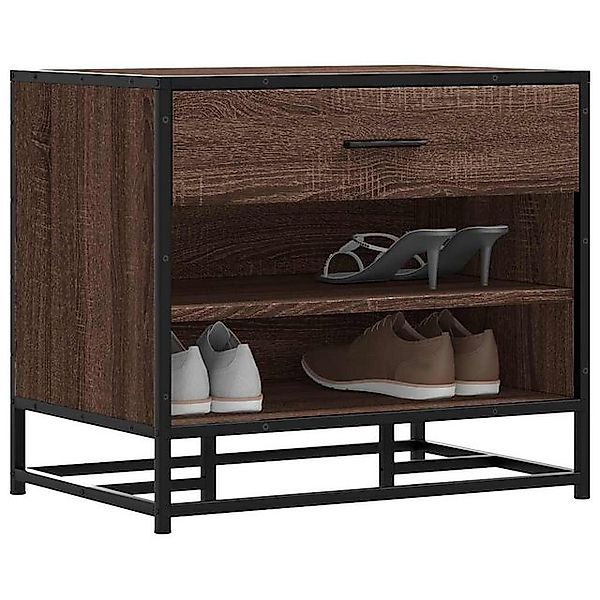 vidaXL Schuhschrank Schuhbank Braun Eichen-Optik 60x40x53,5 cm Holzwerkstof günstig online kaufen