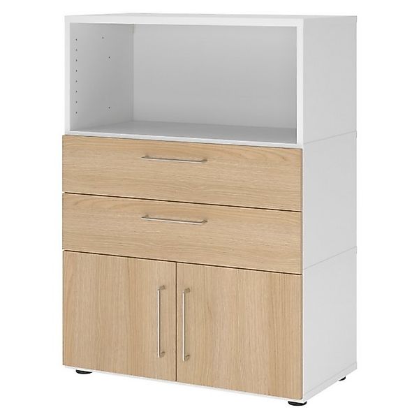 bümö Aktenschrank flexi Schrank Dekor: Weiß/Eiche günstig online kaufen