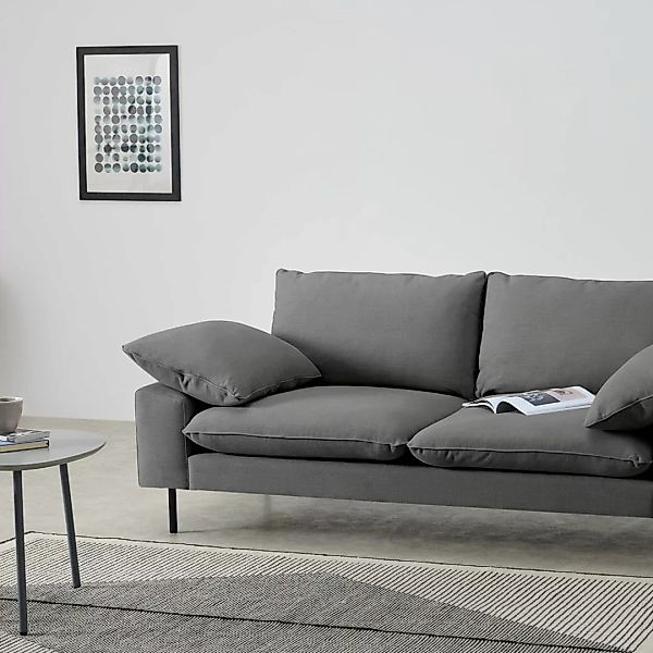 Fallyn grosses 2-Sitzer Sofa, Schiefergrau - MADE.com günstig online kaufen