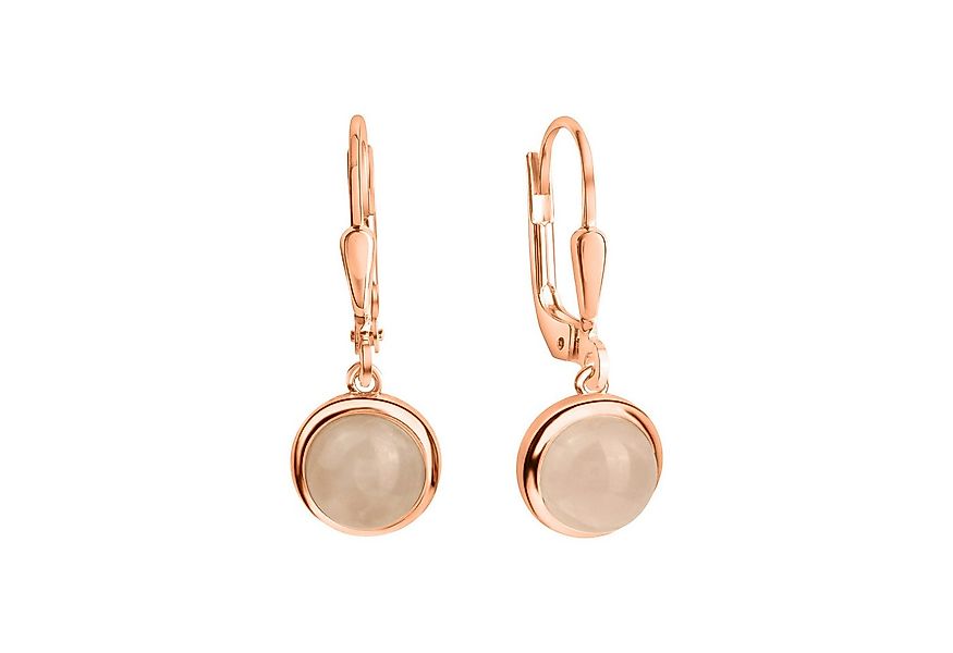 Zeeme Paar Ohrhänger Silber 925 rosé-vergoldet mit echtem Rosenquarz günstig online kaufen