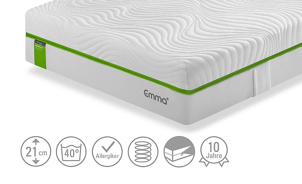 Emma Taschenfederkernmatratze  Emma Select Smart - weiß - 120 cm - 21 cm - günstig online kaufen