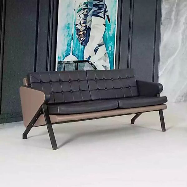 JVmoebel Sofa Dunkelgrauer Designer Sofa Dreisitzer Couch Polstermöbel, Mad günstig online kaufen