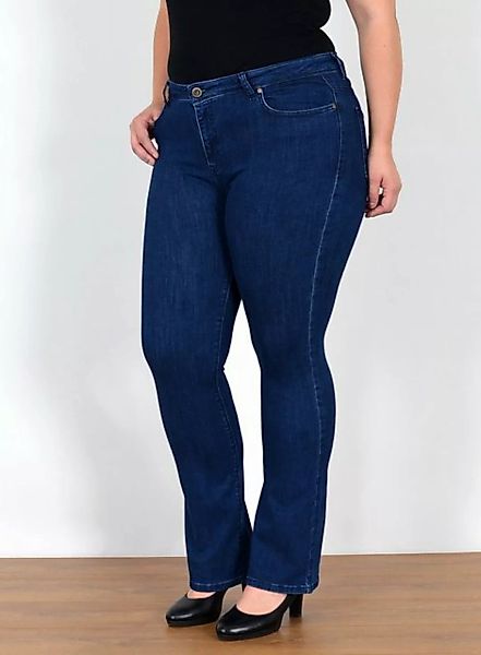 ESRA Bootcut-Jeans Stretch Jeans Damen High Waist Bootcut Jeans bis Übergrö günstig online kaufen