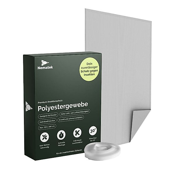 Nematek Insektenschutz-Fensterrahmen Polyester Fliegennetz Fenster - günstig online kaufen