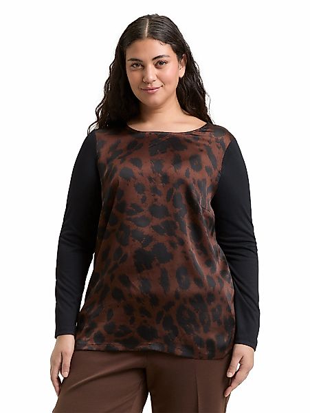 TOM TAILOR PLUS Langarmshirt mit Animal Print günstig online kaufen