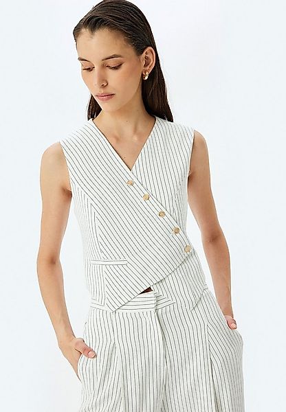 Koton Anzugweste V-Kragen Mit Metall-Accessoires Anzugweste günstig online kaufen