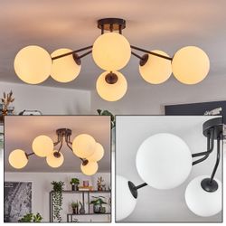 hofstein Deckenleuchte Deckenlampe aus Metall/Glas in günstig online kaufen