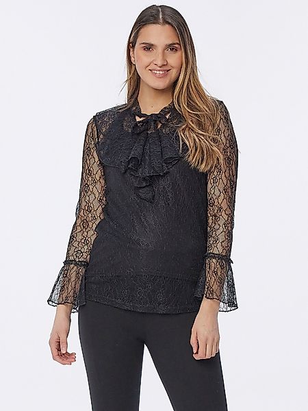 Sarah Kern Spitzenbluse mit Volantveredelung im günstig online kaufen