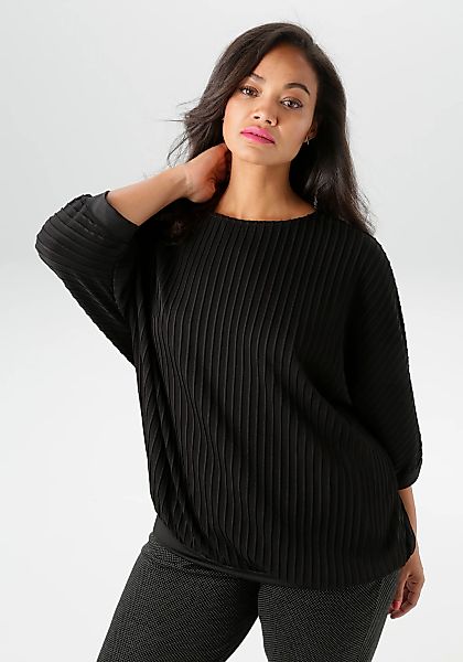Aniston PLUS Rundhalsshirt, mit interessanter Biesenstruktur - NEUE KOLLEKT günstig online kaufen