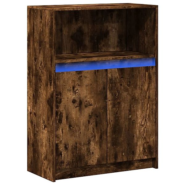 vidaXL Sideboard mit LED Räuchereiche 72x34x100 cm Holzwerkstoff 852163 günstig online kaufen