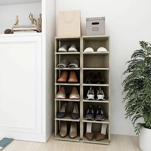 Schuhschrenke 2 Stk. Sonoma-eiche 25x27x102 Cm günstig online kaufen