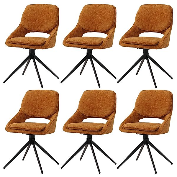 MCW Esszimmerstuhl N73 6er-Set Ocker-gelb günstig online kaufen