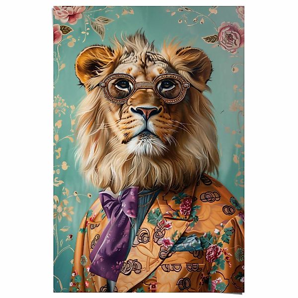 Reinders Poster "Dandy Lion Portrait", Wohnzimmer - Mehrfarbig - 150 gr. Pa günstig online kaufen