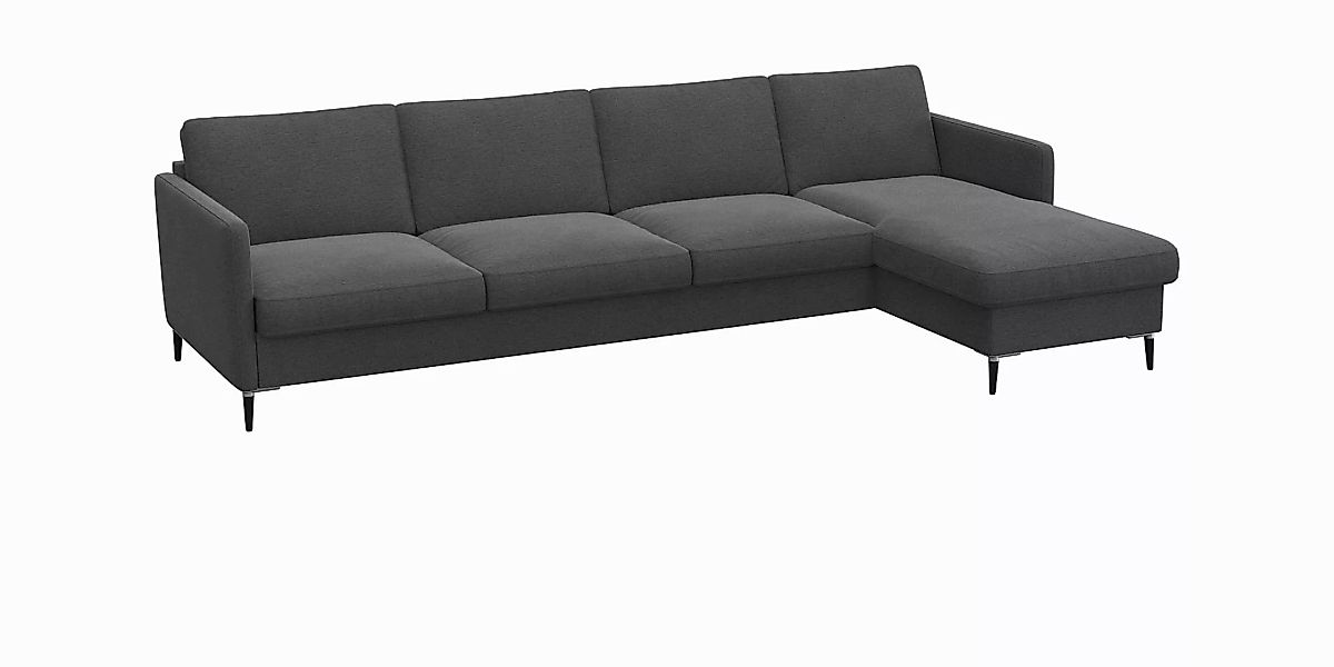 FLEXLUX Ecksofa "Fiore, L-Form", schmale Armlehnen, Kaltschaum, Füße Alu+sc günstig online kaufen