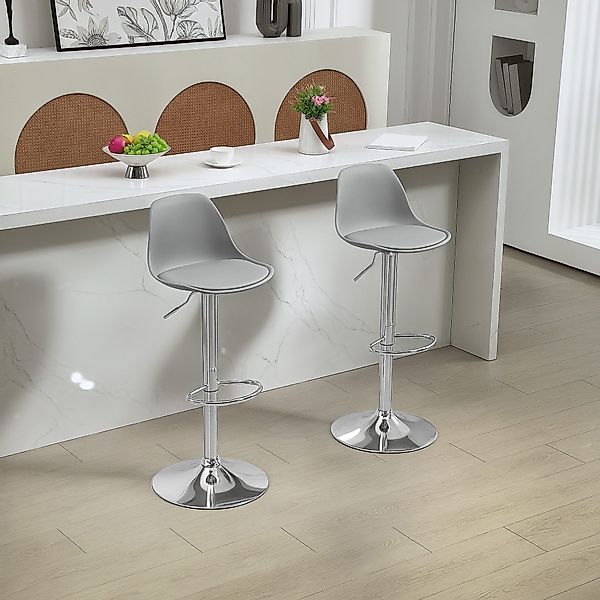 HOMCOM Barhocker Gepolstert Barstuhl mit Stahlgestell, günstig online kaufen