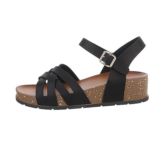 Ital-Design Damen Freizeit Riemchensandalette Keilabsatz/Wedge Keilsandalet günstig online kaufen