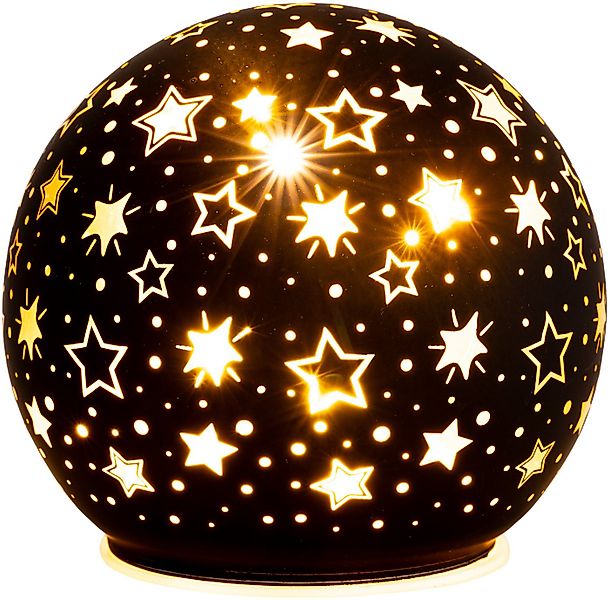 SIKORA Dekoobjekt DK30 LED Glas Nachtlicht Leuchtkugel Sternen Motiv mit Ti günstig online kaufen