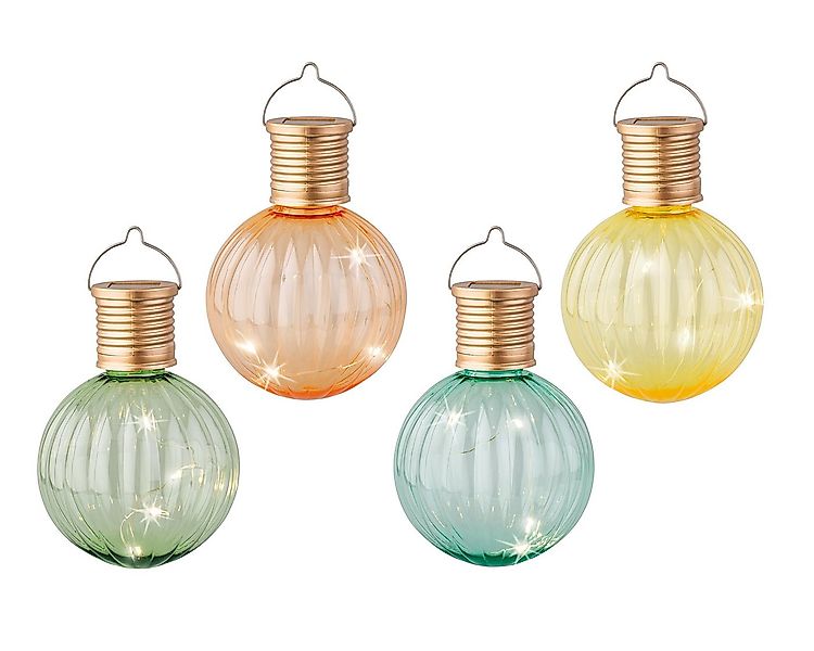 Lumineo LED Solarleuchte, warmweiß, Solar Gartenleuchte LED Kugel Glühbirne günstig online kaufen