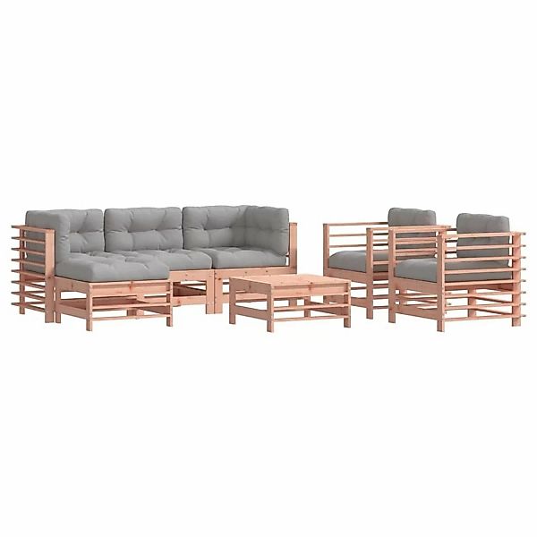 vidaXL 7-tlg Garten-Lounge-Set mit Kissen Massivholz Douglasie Modell 4 günstig online kaufen