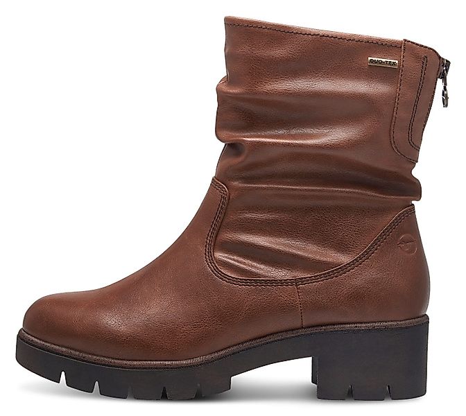 Tamaris Winterstiefelette, Blockabsatz, Winterboots mit Falten günstig online kaufen
