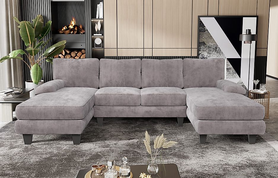 GUNJI Ecksofa Großes U-förmiges Sofas hoch günstig online kaufen