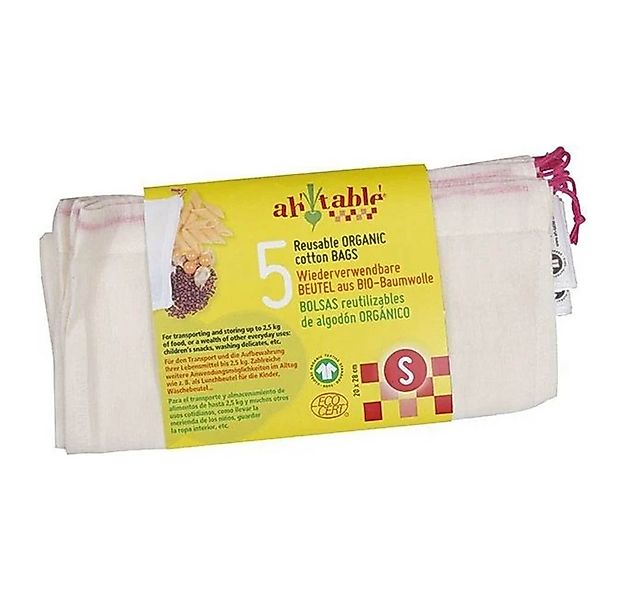 ecodis Einkaufsbeutel 5 Baumwollbeutel - Größe S 20x28cm günstig online kaufen