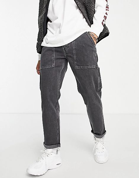 Levi's – 502 Hi-Ball – Schmal zulaufende Jeans in verwaschenem Grau günstig online kaufen