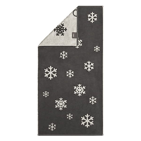 Cawö Handtücher WINTER EDITION Schneekristalle 6270 - Farbe: basalt/platin günstig online kaufen