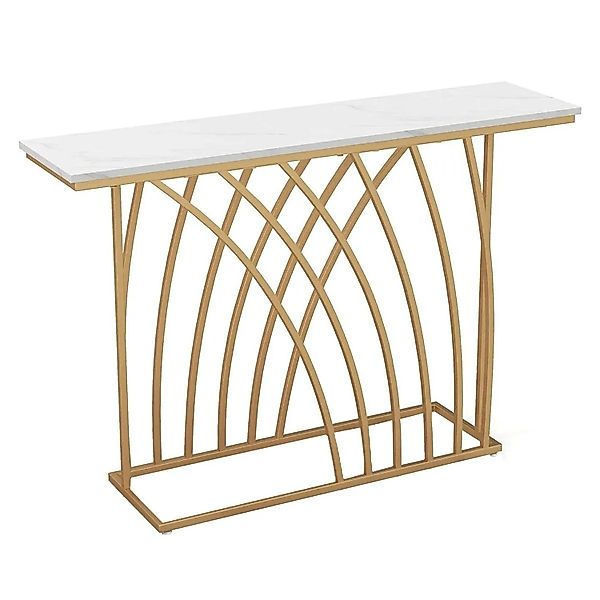 Costway Konsolentisch Flurtisch mit Metallrahmen 120 x 30 x 80 cm günstig online kaufen
