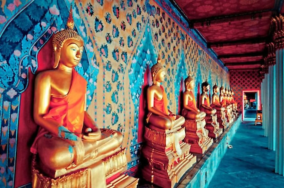Papermoon Fototapete »Golden Statues of Buddha« günstig online kaufen