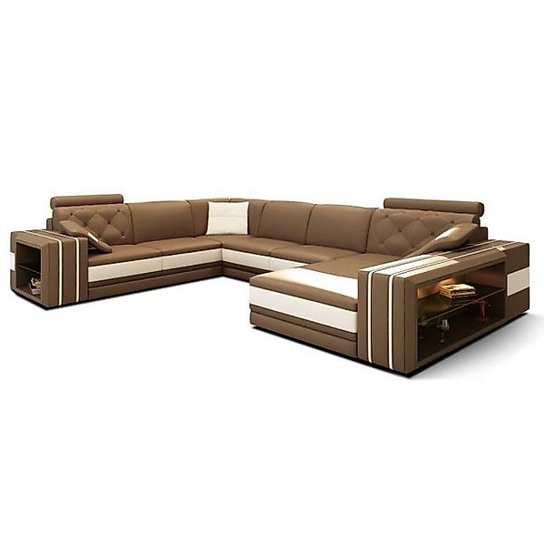 JVmoebel Ecksofa Wohnlandschaft Ledersofa Sofa Couch Polster Sitz Eck Garni günstig online kaufen