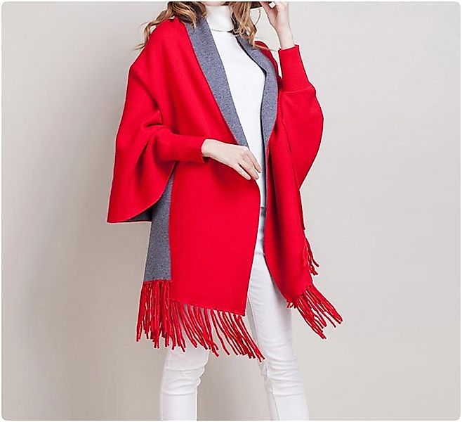 MyBeautyworld24 Poncho Frauen Poncho mit Ärmeln günstig online kaufen