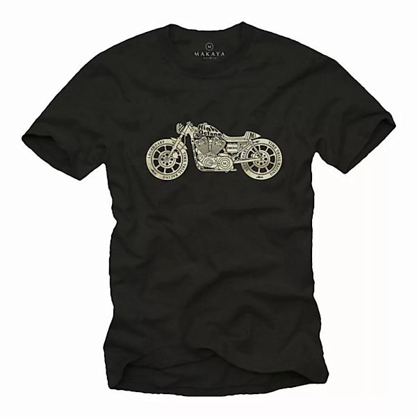 MAKAYA Print-Shirt Herren Motorrad Biker Motiv Coole Männer Geschenke Motor günstig online kaufen