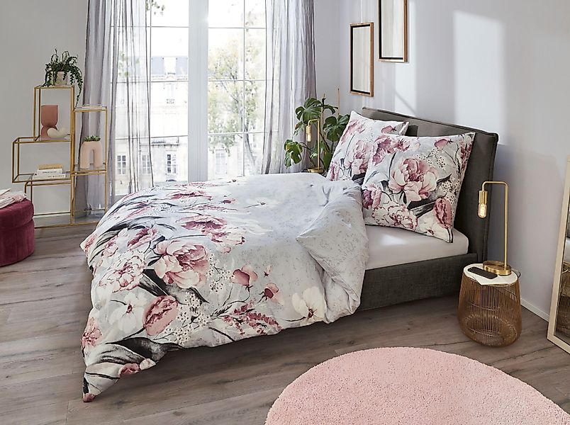 Kleine Wolke Bettwäsche "Hanako" 2 Stk. tlg. mit floralem Dessin günstig online kaufen