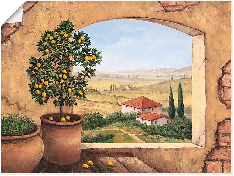 Artland Wandbild Fenster in der Toskana, günstig online kaufen