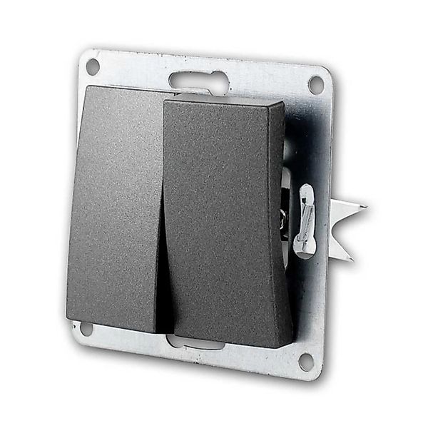 McPower FLAIR Wechselschalter 2-Fach Anthrazit 250V10A UP günstig online kaufen